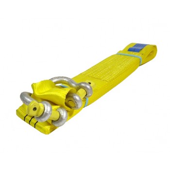 JUMBO Sleepband 100 mm brede webbing geel  LC 10.000 kg 4 meter 